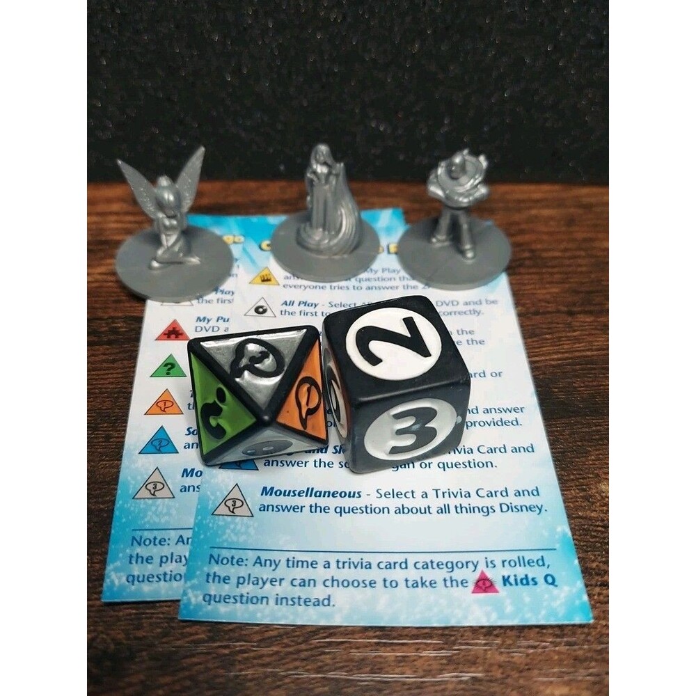 Disney Magical Moments Scene It Replacement Die (2) Tokens (3) and Reference(2)